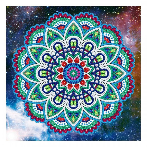 Mandala Groen Rood | Glow in the Dark
