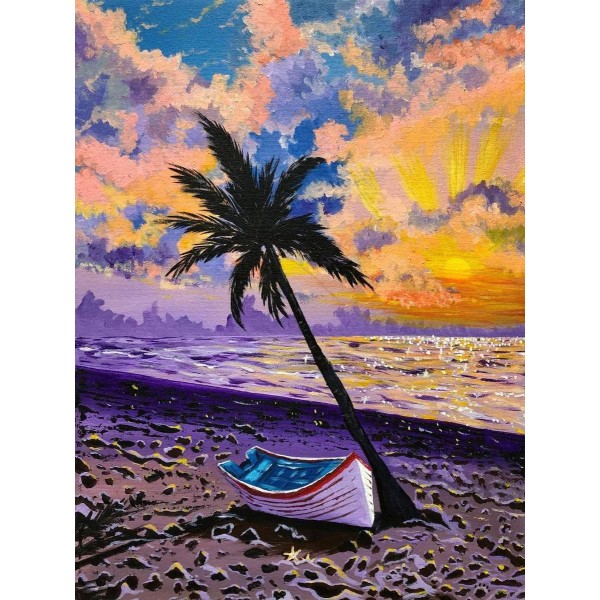 Palmboom op het strand