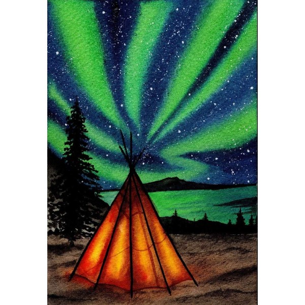 Vreugdevuur onder noorderlicht