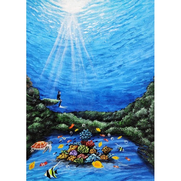 Scuba Duiker Onder Oceaan