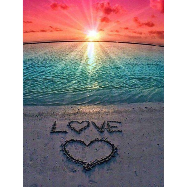 Zonsondergang Zee Liefde