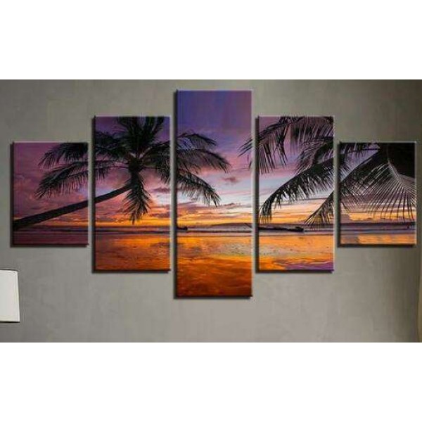 Palmbomen Zonsondergang | Vijfluik