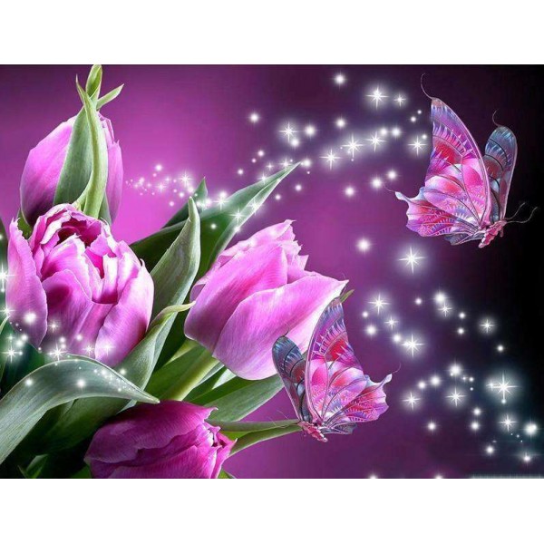 Paarse Tulpen Vlinder