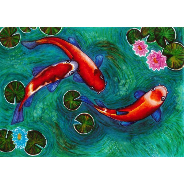 Rode vis in het water