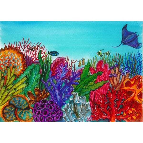 Zeewier en pijlstaartrog