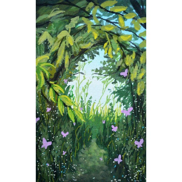 Vlinders in groene jungle